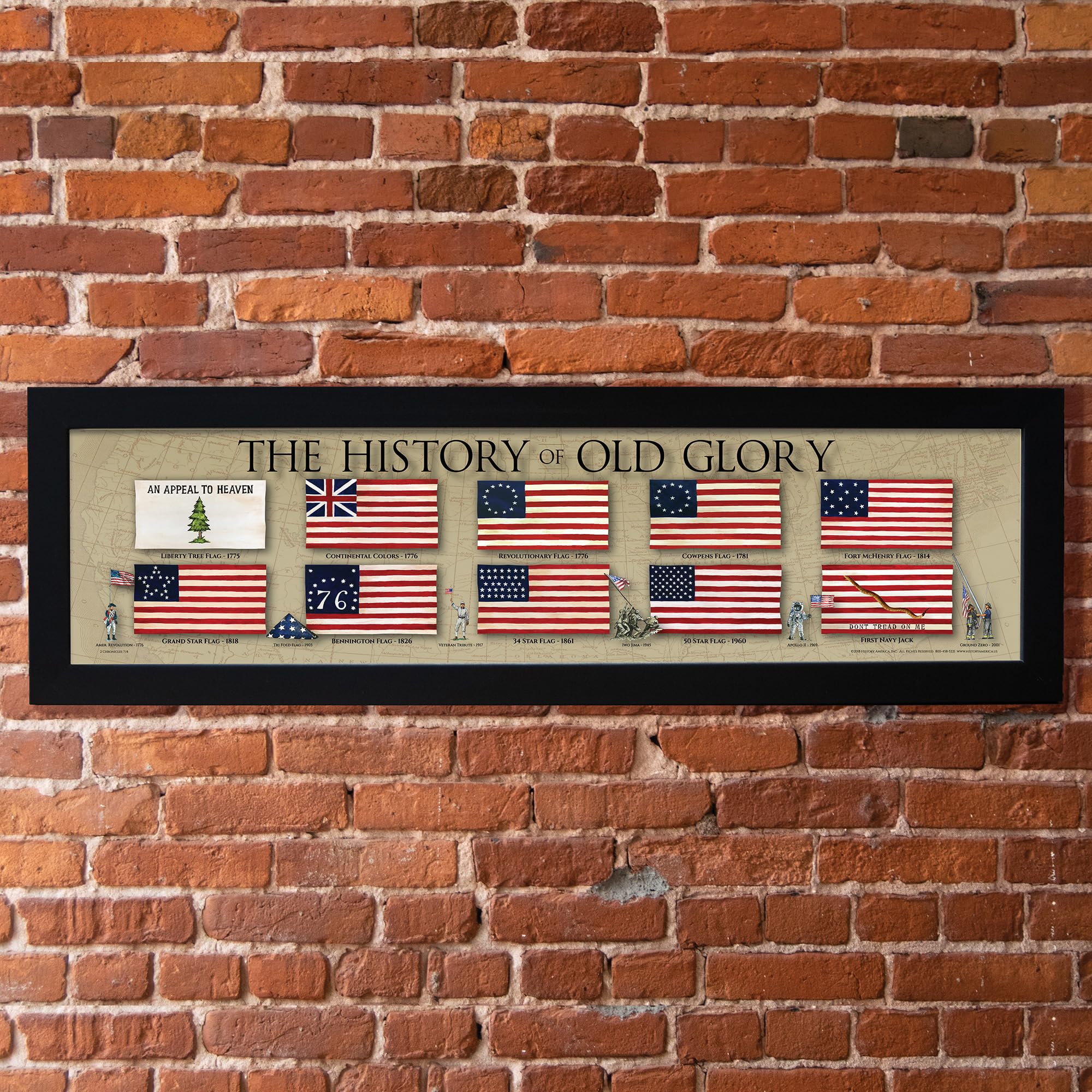 Amazon.co.jp: History of Old Glory フレーム入りアートプリント 