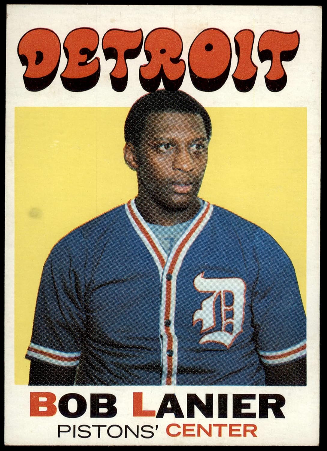 1971 Topps #63 Bob Lanier Detroit Pistons (Basketball Card) EX Pistons St. Bonaventure