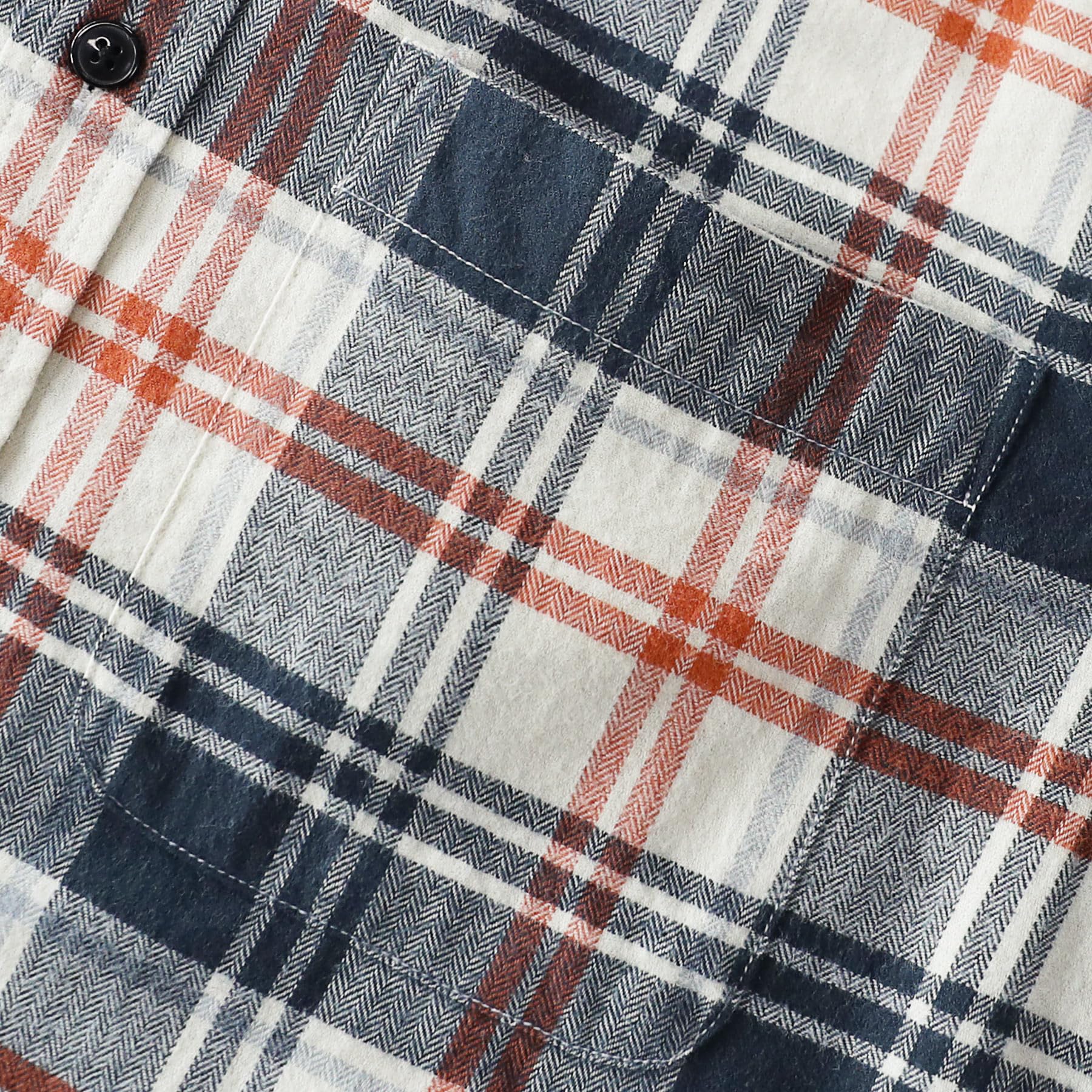 Dubinik® Koszula flanelowa dla mężczyzn, 170 g, czysta bawełna, miękka, ciepła koszula z długim rękawem, zapinana na guziki, na co dzień, do noszenia na zewnątrz