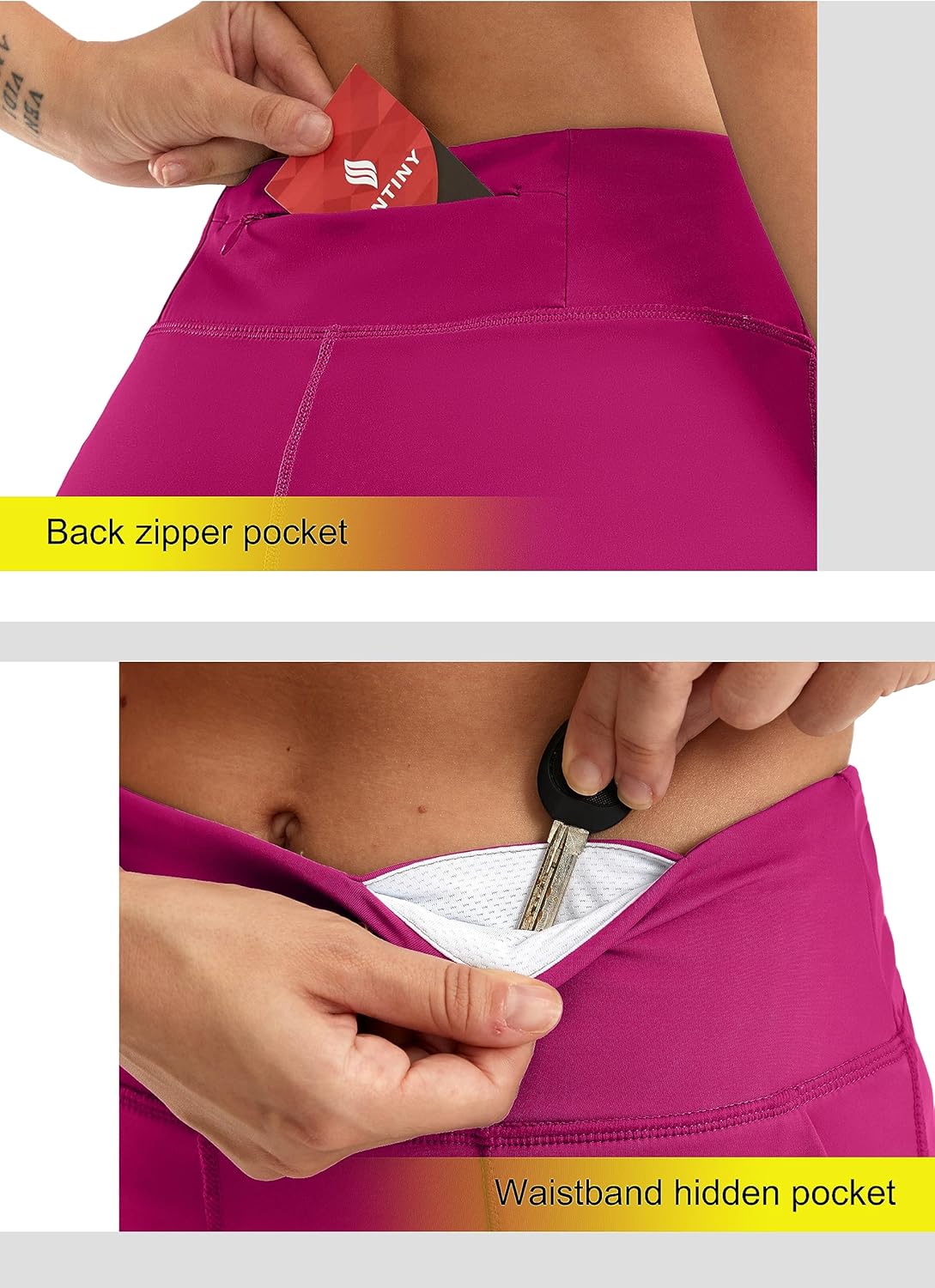 SANTINY Women's 6'' Athletic Long Shorts with 4 Pockets High Waisted Bermuda Shorts for Women Walking Running Casual - Image 5