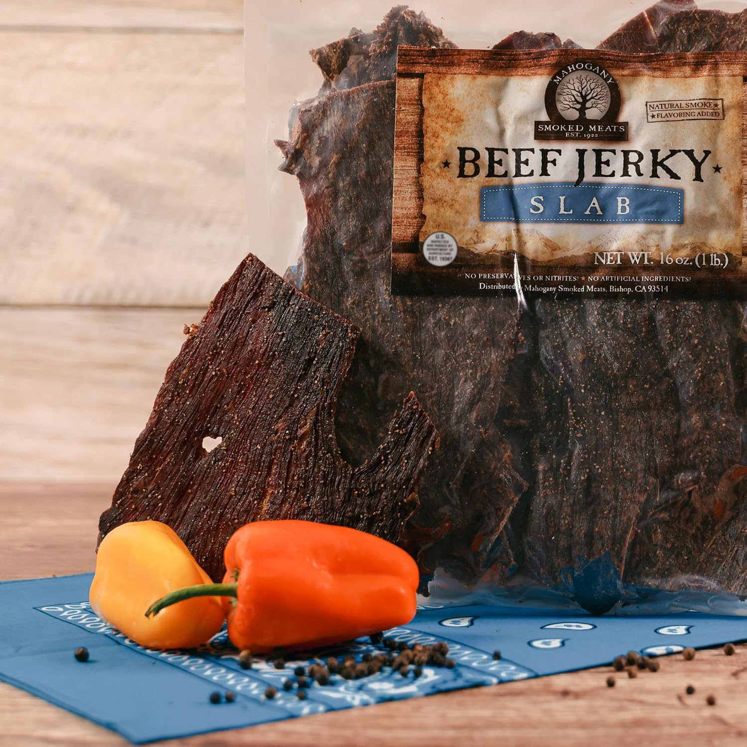 Mahogany Smoked Meats: Slab Beef Jerky - 16oz