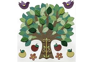 Jolee's Boutique Dimensional Stickers: Colorful Stitched Trees for Scrapbooking Adventures