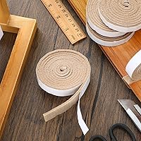 Vista 6 de Tiras de fieltro de 1/2 x 60 pulgadas con cinta adhesiva de fieltro, rollos de tiras de fieltro, autoadhesivos, de poliéster resistente