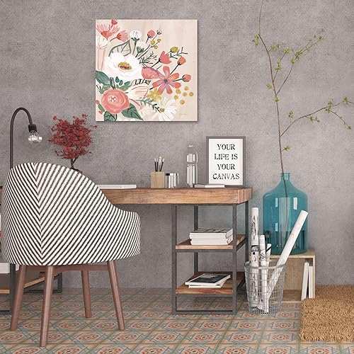 Miniatura 5 de Jaxson Rea "Vintage Floral II Modern Gallery Wrapped Canvas by Farida Zaman, 12" x 12"