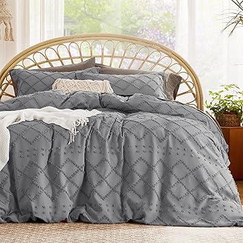 Color: 12 - Grey (No Comforter) Size: Queen (90" X 90")