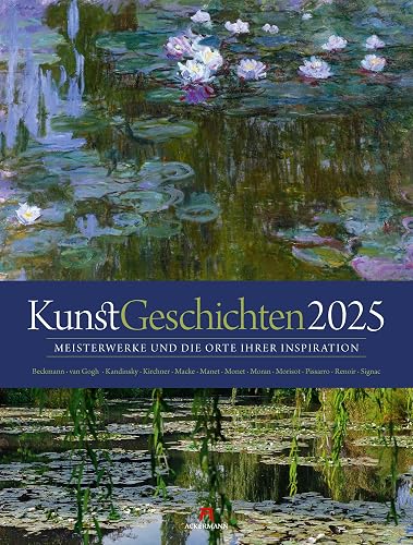 KunstGeschichten Kalender 2025, Wandkalender im Hochformat (50x66 cm) - Kunstkalender mit Fotografien der Originalschauplätze