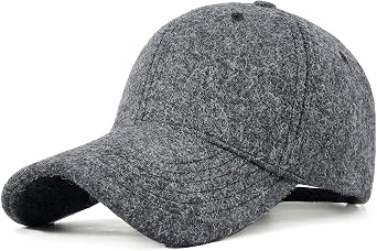 Oversize XXL Baseball Caps,Wool Baseball Cap Outdoor Hat for Big Heads 22"-25",Winter Warm Dad Cap Adjustable