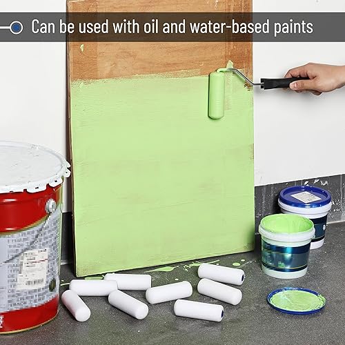 Miniatura 6 de Bates - Cubiertas de rodillo de espuma de 4 pulgadas, paquete de 30 unidades, rodillo de pintura de 4 pulgadas, cubiertas de pintura de rodillo de