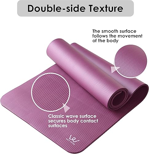 Miniatura 2 de YAMAZEN Esterilla de entrenamiento de yoga para ejercicio de gimnasio en casa  Alfombrilla multiusos con correa  Excelente amortiguación