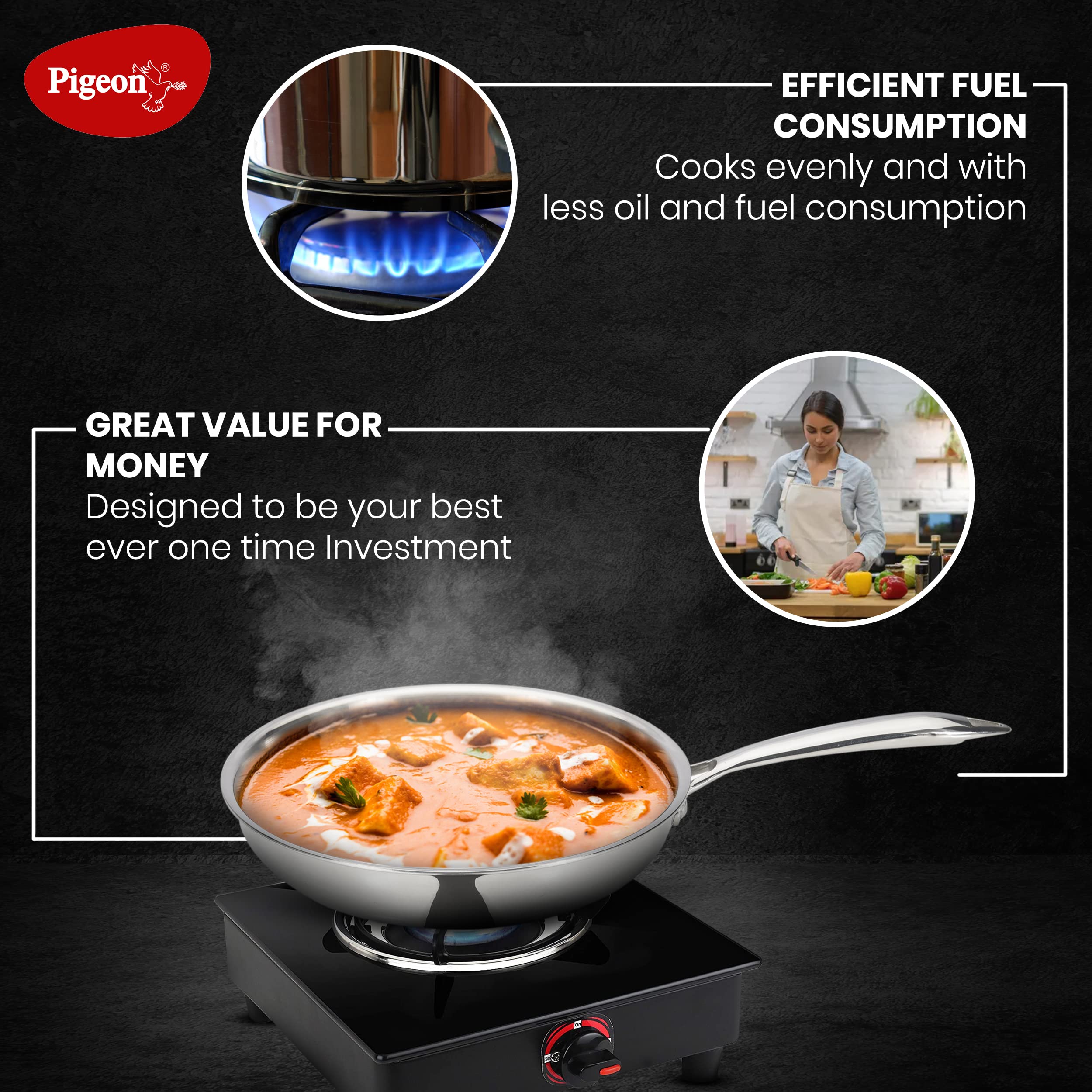 Pigeon Elite Stainless Steel Fry Pan -5