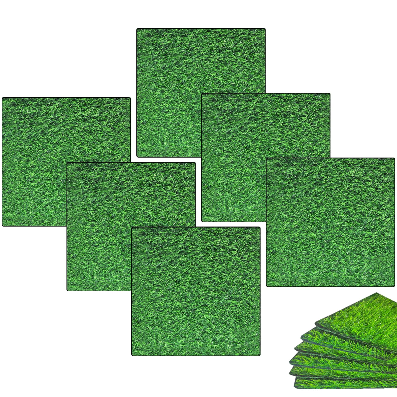 VERAMI Chicken Nesting Box Pads,12"x12" Washable Artificial Grass Rug Carpet Fake Grass Synthetic Turf Mat for Chicken Coop Pet Garden Lawn Indoor