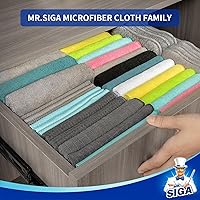 Vista 7 de MR.SIGA Paños de limpieza con patrón de gofres, paños de limpieza de microfibra absorbentes reutilizables, toallas de cocina de microfibra sin Gris