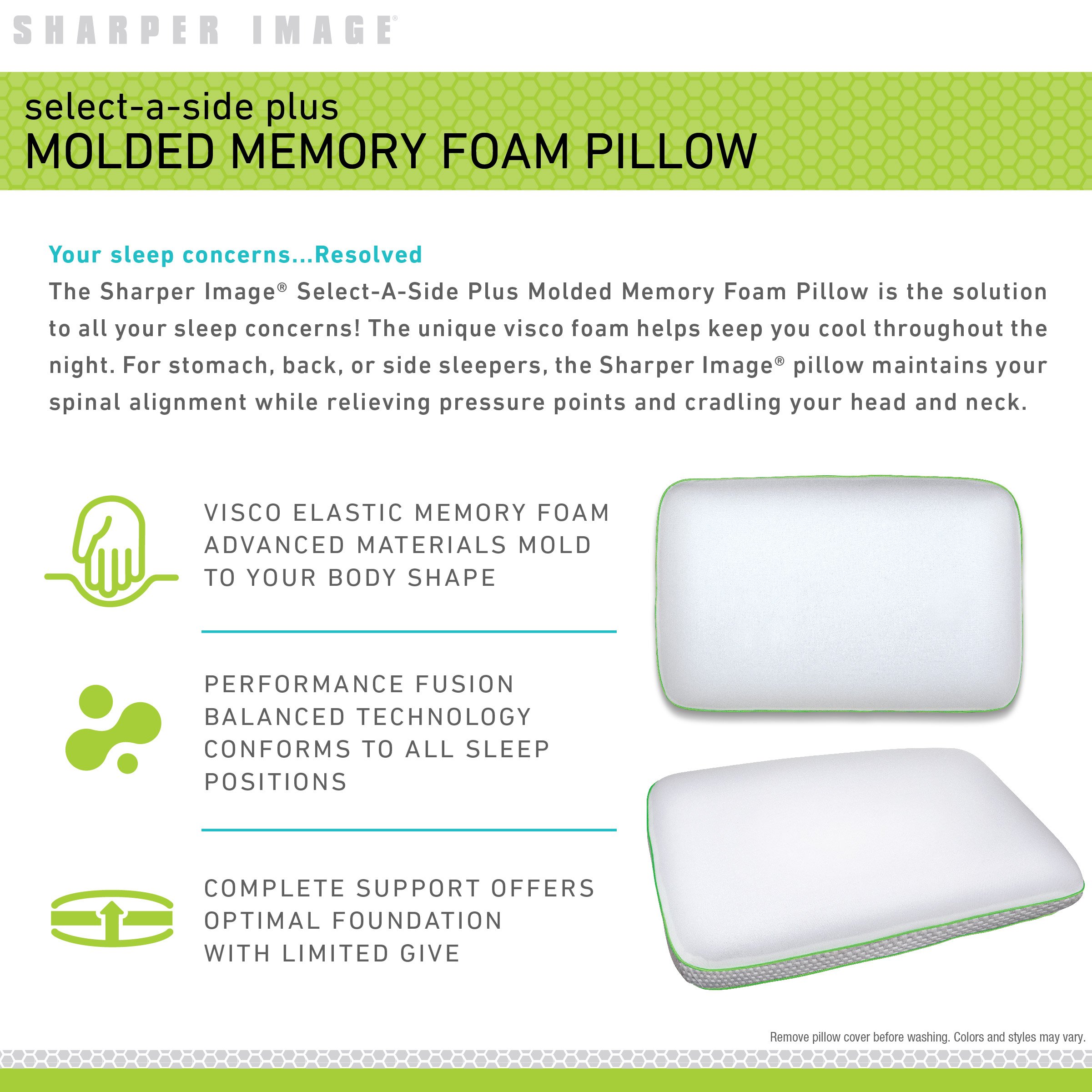 select a side memory foam pillow