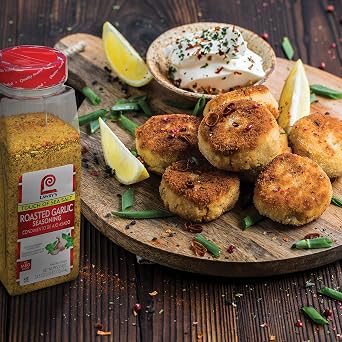 Lawry's Roasted Garlic Seasoning with a Touch of Sea Salt, 24.5 oz - One 24.5 Ounce Container of Low Sodium Roasted Garlic Seasoning, Perfect for Roasts, Steaks, Vegetables and More