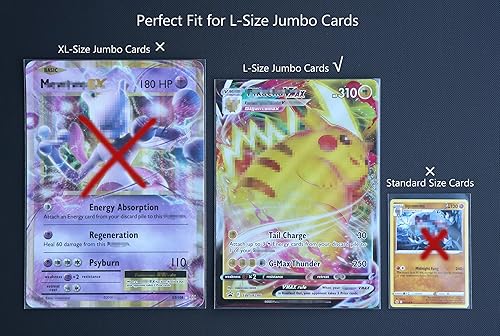Miniatura 3 de Rayvol Fundas para tarjetas gigantes, tamaño L 5.4 x 7.4 pulgadas, fundas para tarjetas coleccionables de gran tamaño (50 unidades)
