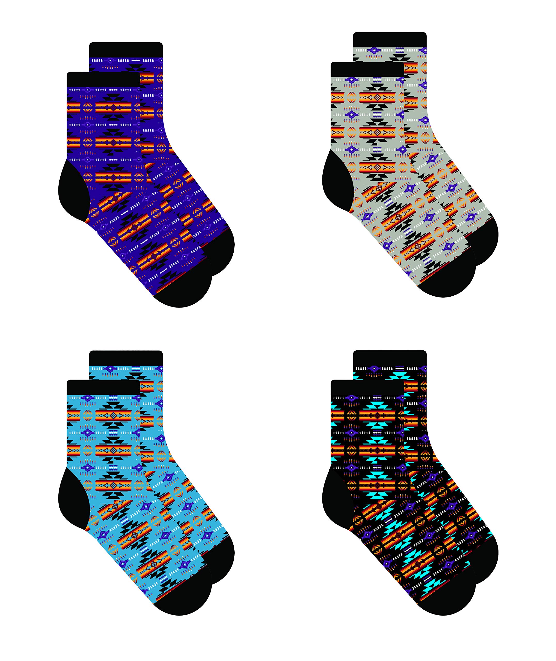 Nu Trendz SignatureCollection Southwest Pattern Socks- 4 pair pack