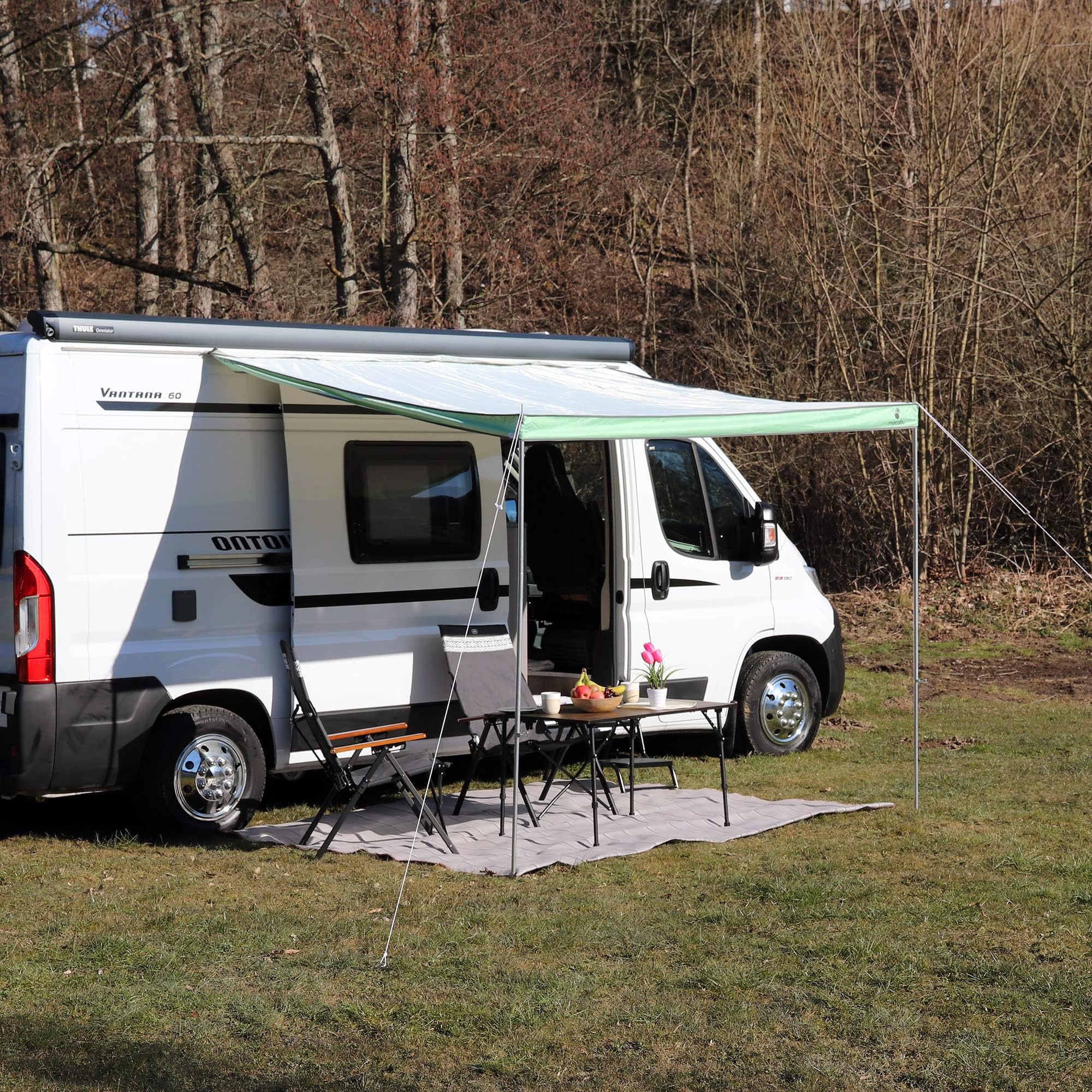 '"Sunny 260 Awning for Edging Strips 7 mm 260 x 240 cm Including Poles, Pegs and Lines for Caravans, Camper Vans and buses