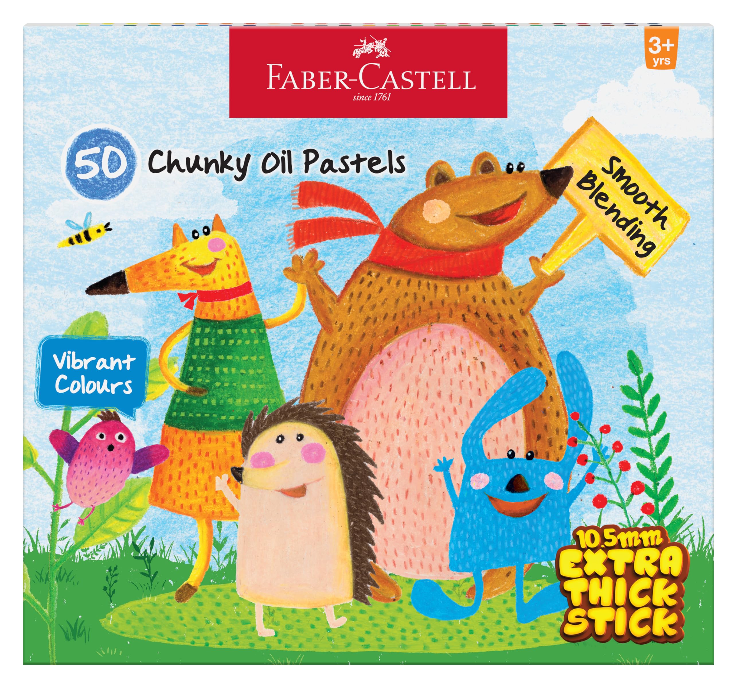 Faber-Castell Oil Pastels 10.5mm Extra Thick – Pack of 50 Vibrant Colours | Smooth, Blendable Thick Pastels for Artists & Creative Projects-image-15