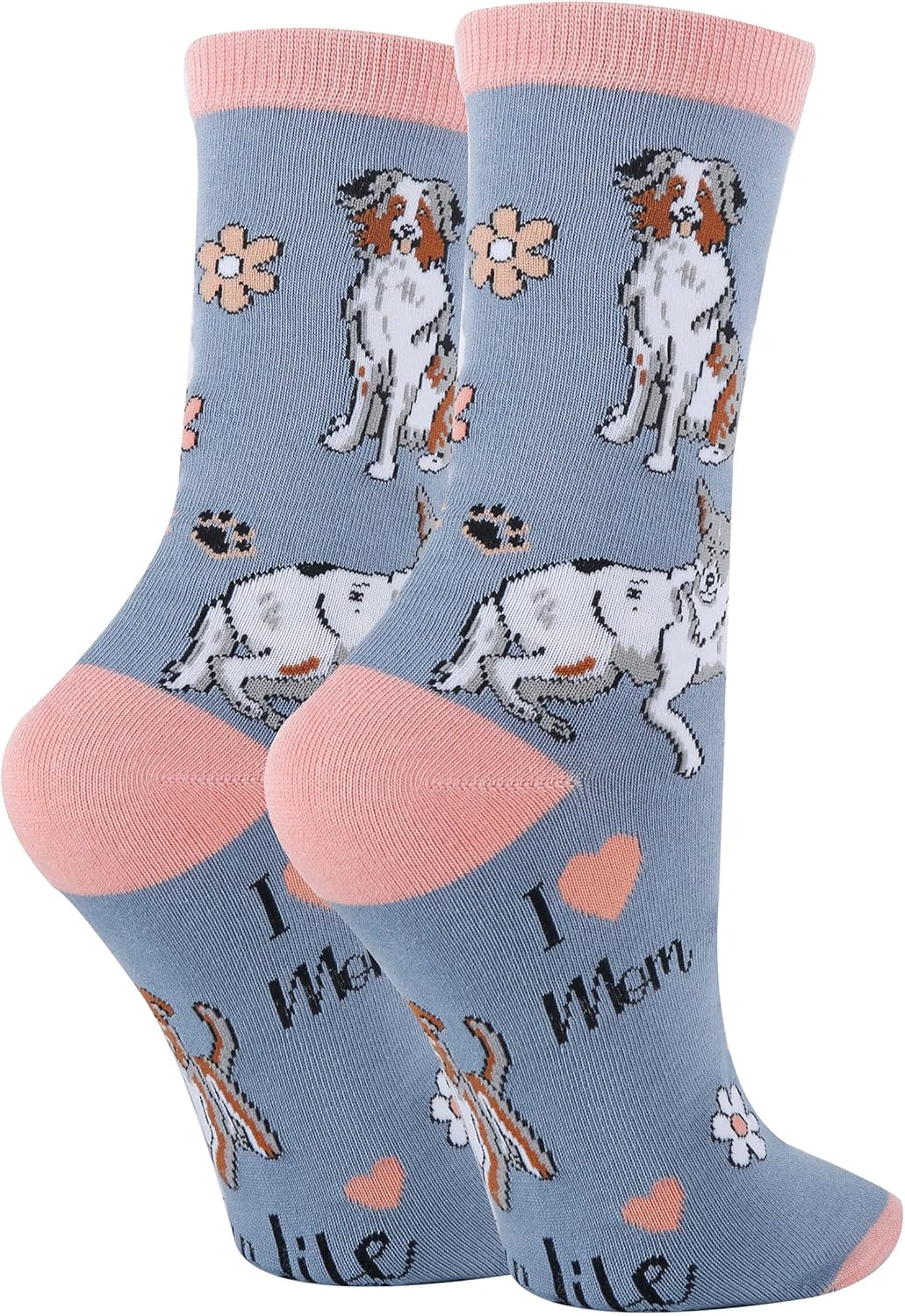 ooohyeah Women's Funny Novelty Crew Socks, Crazy Fun Saying Silly Cotton Dress Socks Gift, Dog Mom - Image 3
