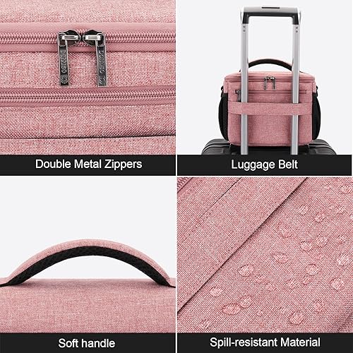 Miniatura 6 de DOMISO Bolsa para cámara Bolsa de hombro impermeable antichoque, rosa