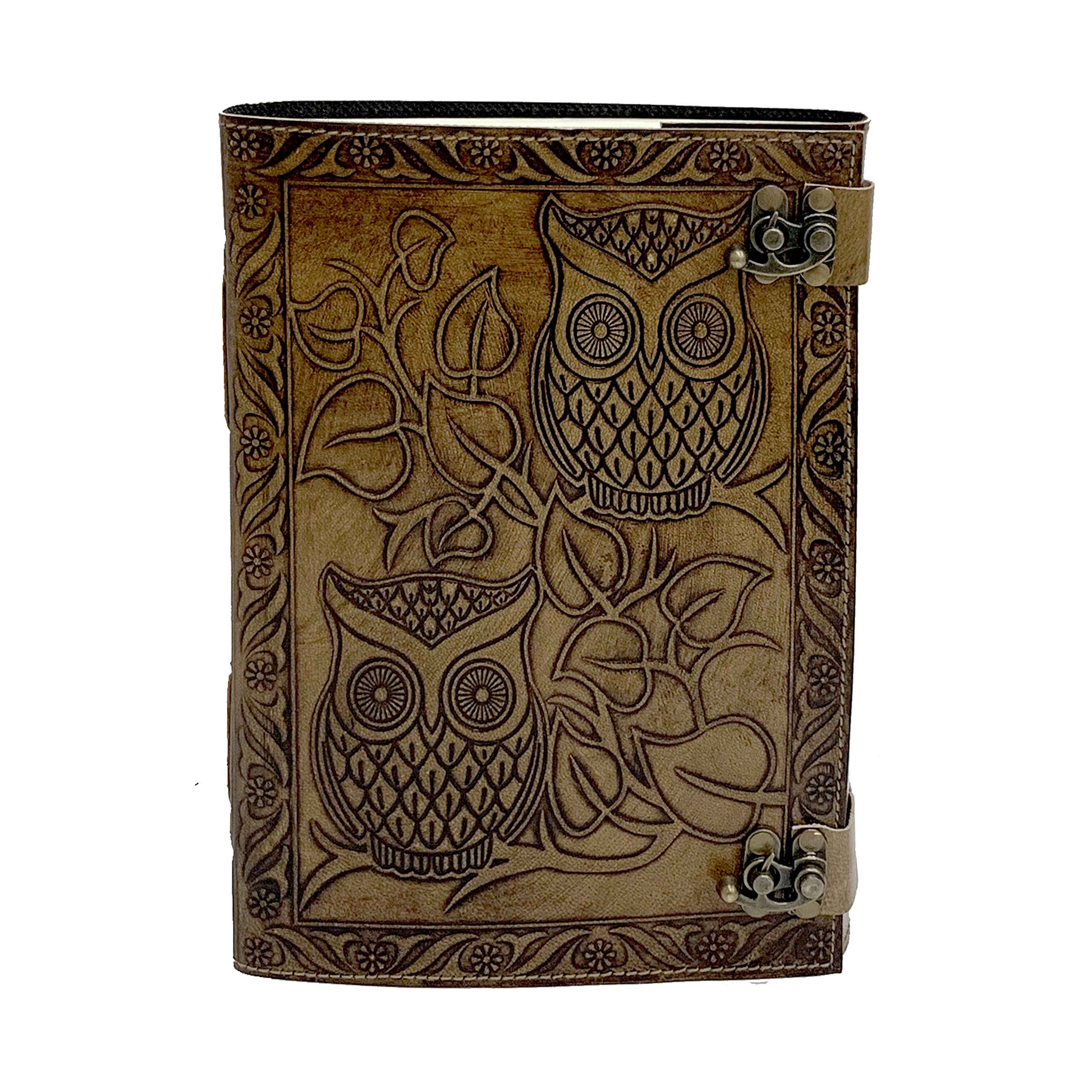 Carnet en cuir fait main marron vintage, un cadeau mixte idéal de 240 pages