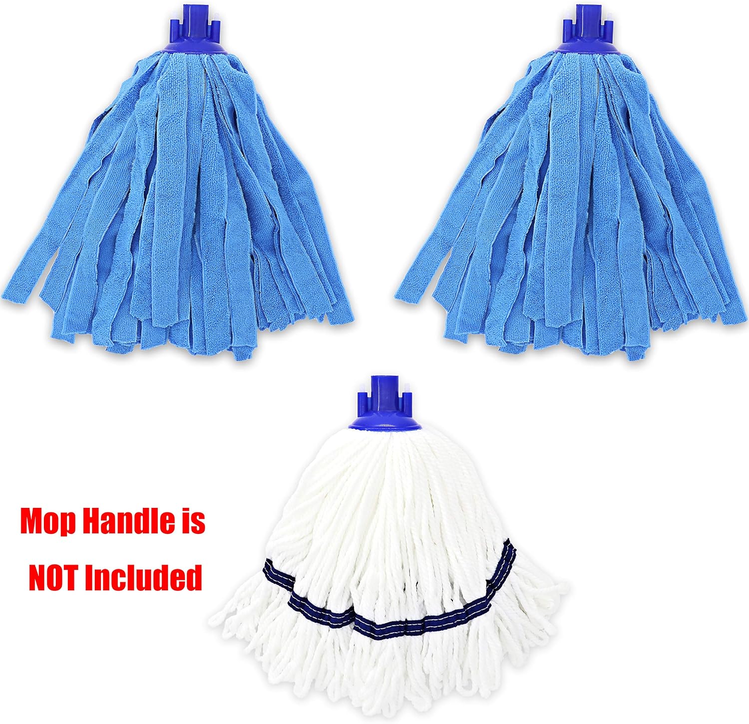 Microfiber Cloth Mop Replacement Compatible with O-cedar Microfiber Cloth Mop Refill for 0.8" Diameter Mop Handle– 3 Packs