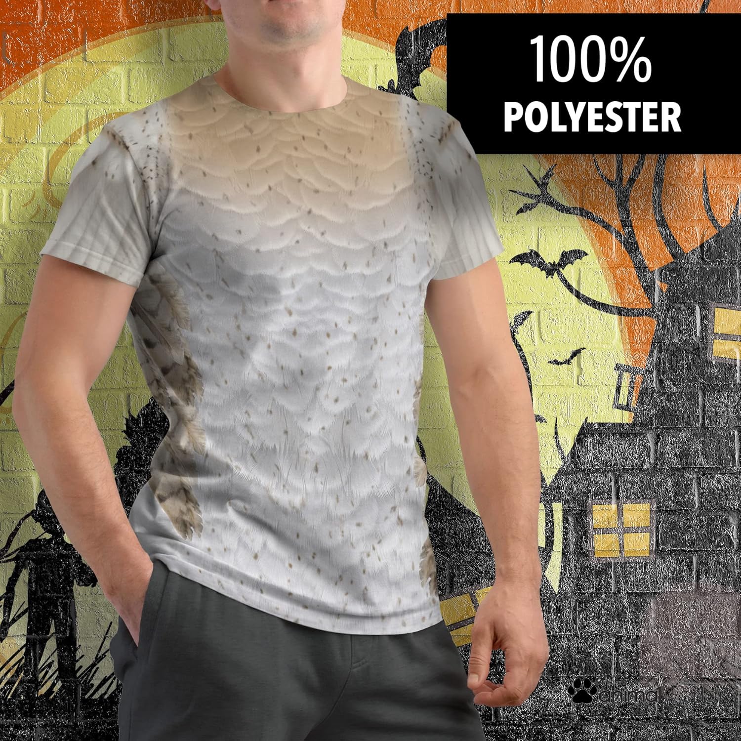 Halloween Barn Owl Costume All Over Adult T-Shirt