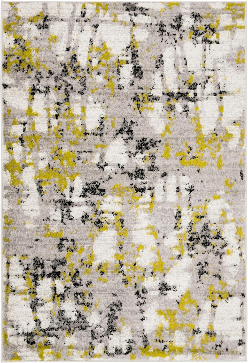 SAFAVIEH Skyler Collection 5'1" x 7'6" Grey / Green SKY193G Modern Abstract Non-Shedding Living Room Bedroom Area Rug