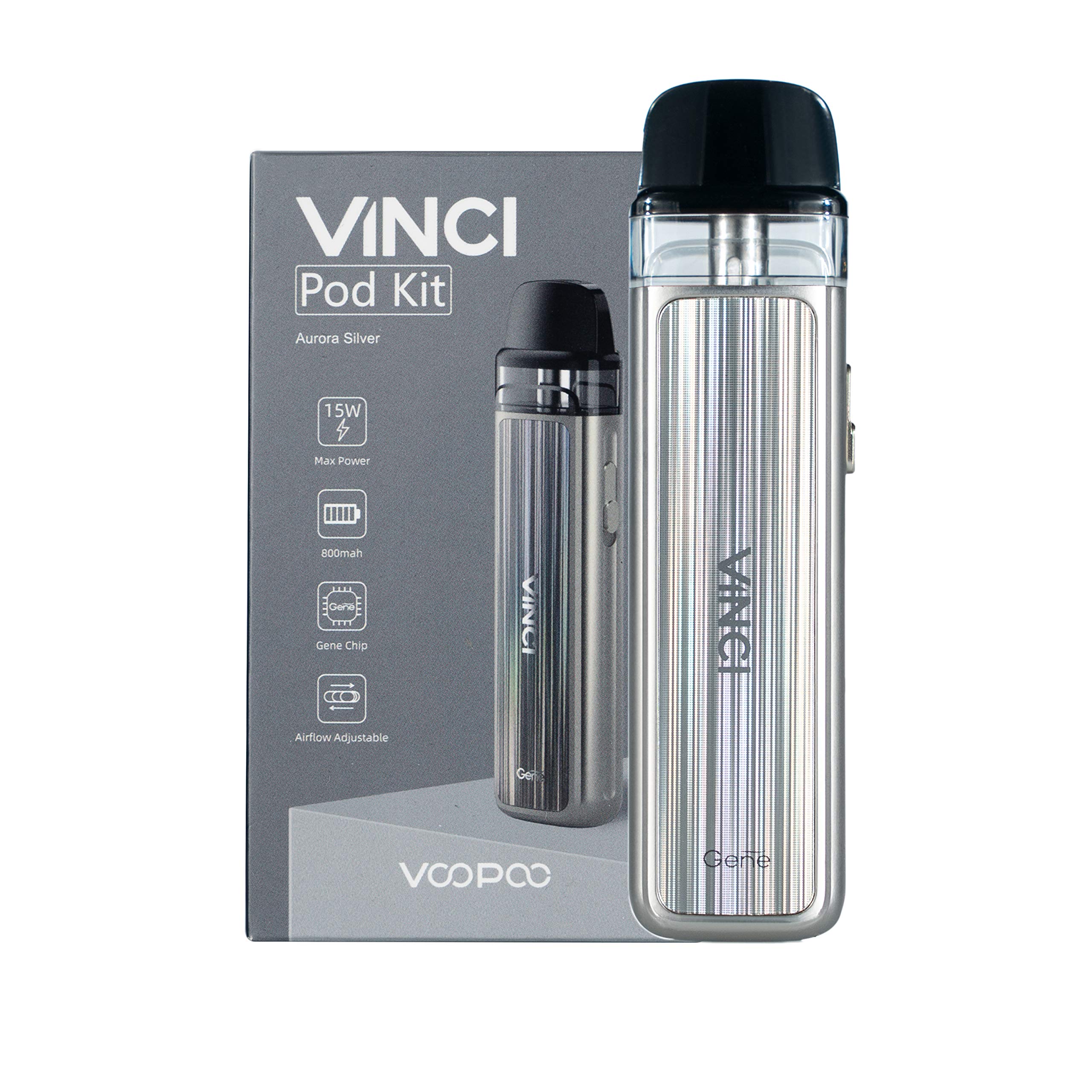 VOOPOO Vinci Pod Kit Cigarette Electronique 800mAh 2ml Kit Complet - Sans  nicotine San tabac (Aurora Silver) : Amazon.fr: High-Tech