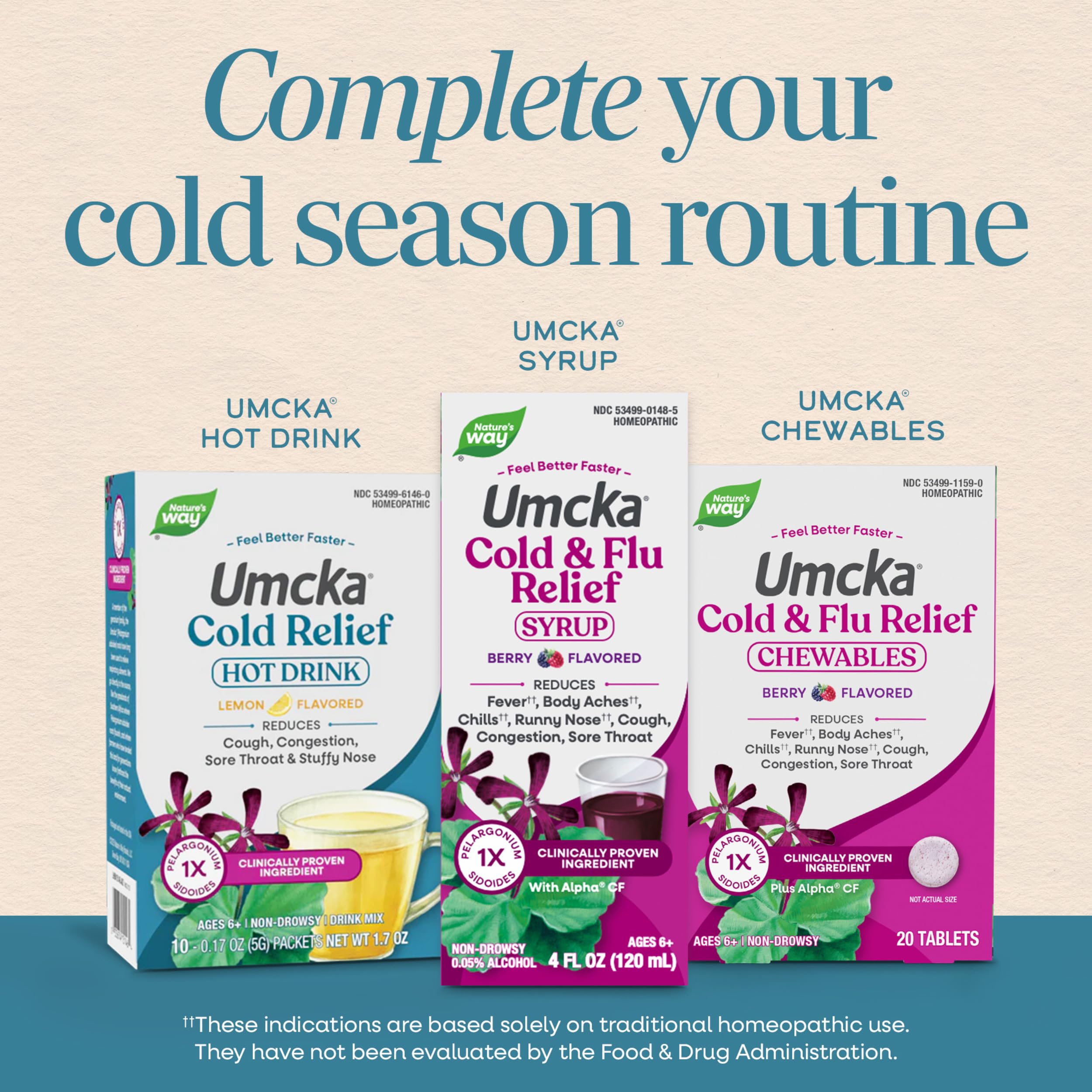 Nature's Way Umcka Cold Relief Hot Drink, Day & Night, Lemon & Honey, 12 ct — Amazon image 8