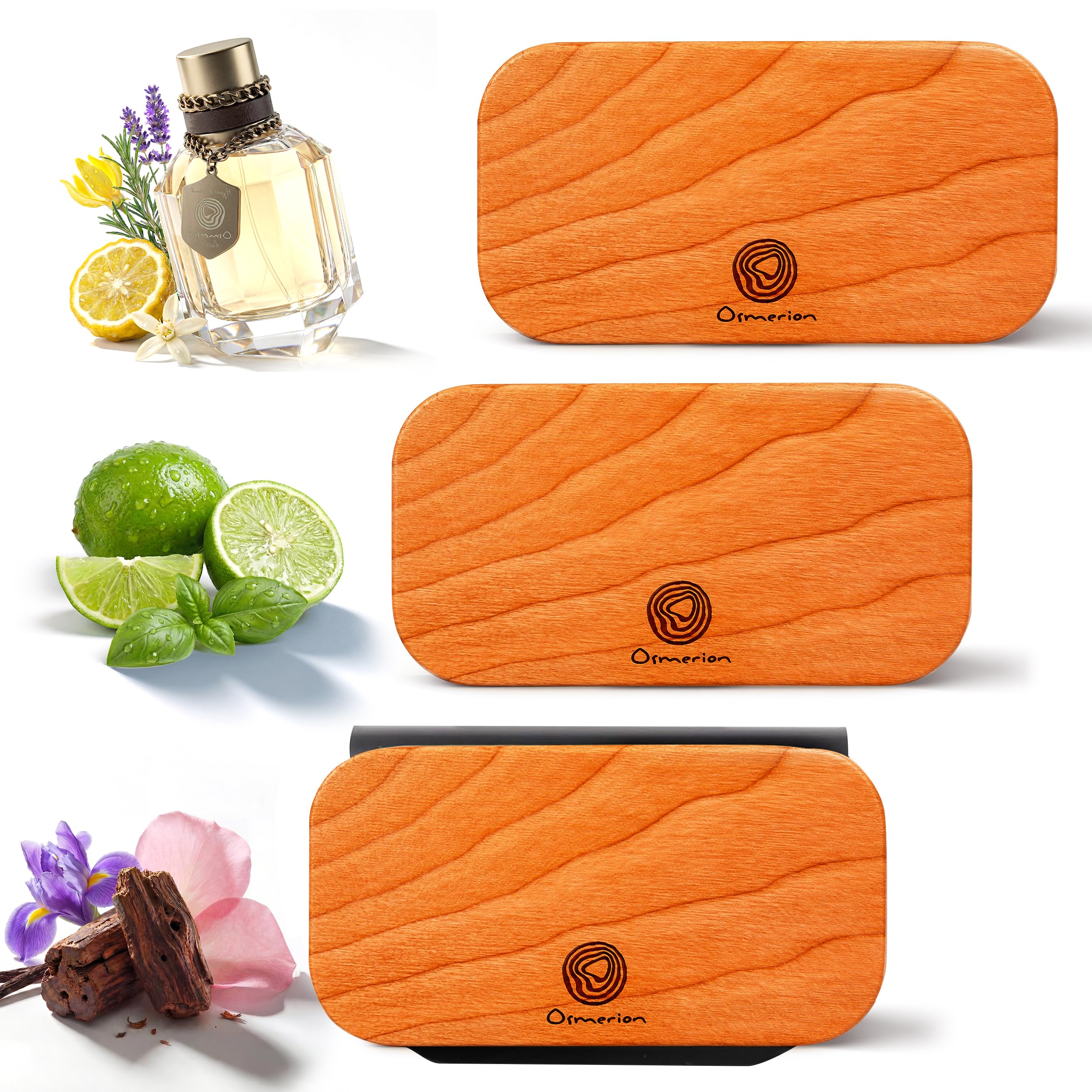 Premium Wood Car Air Freshener, Visor Clip, Long Lasting Scent