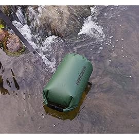 MARCHWAY Floating Waterproof Dry Bag Backpack 5L/10L/20L/30L/40L, Roll Top Sack Keeps Gear Dry for Kayaking, Rafting, Boating, Swimming, Camping, Hiking, Beach, Fishing (Dark Green, 5L)