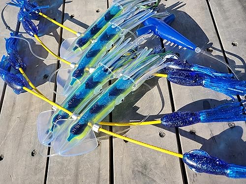 Miniatura 6 de SquidNation Billfish Edition Longtail Flippy Floppy Pakula Edition Marlin & Atún Teaser - Cadena de margaritas