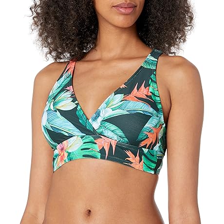 athena swimwear Women's Blue Hawaii 25 Min. Sport Bra