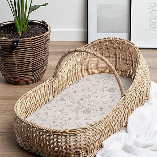 Miniatura 220 de Funda para cambiador de bebé, paquete de 2 unidades para niños, niñas (aeroplanos y nubes de acuarela), sábanas bajeras de primera calidad, funda