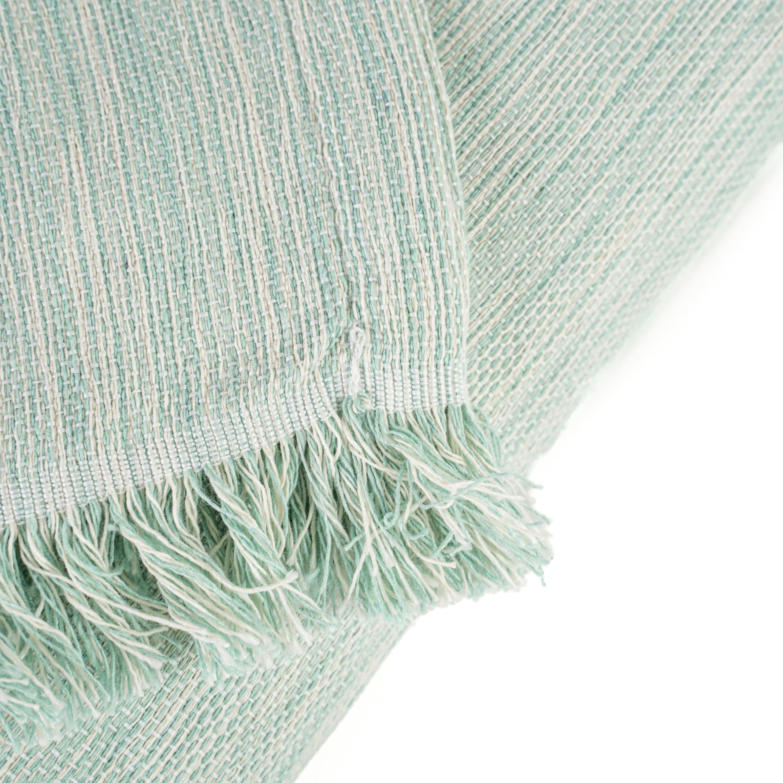 Pure Confort - Multi-purpose Plaid Mist, for Sofa or Bed, Machine Made (Aqua Green, 230 x 260)