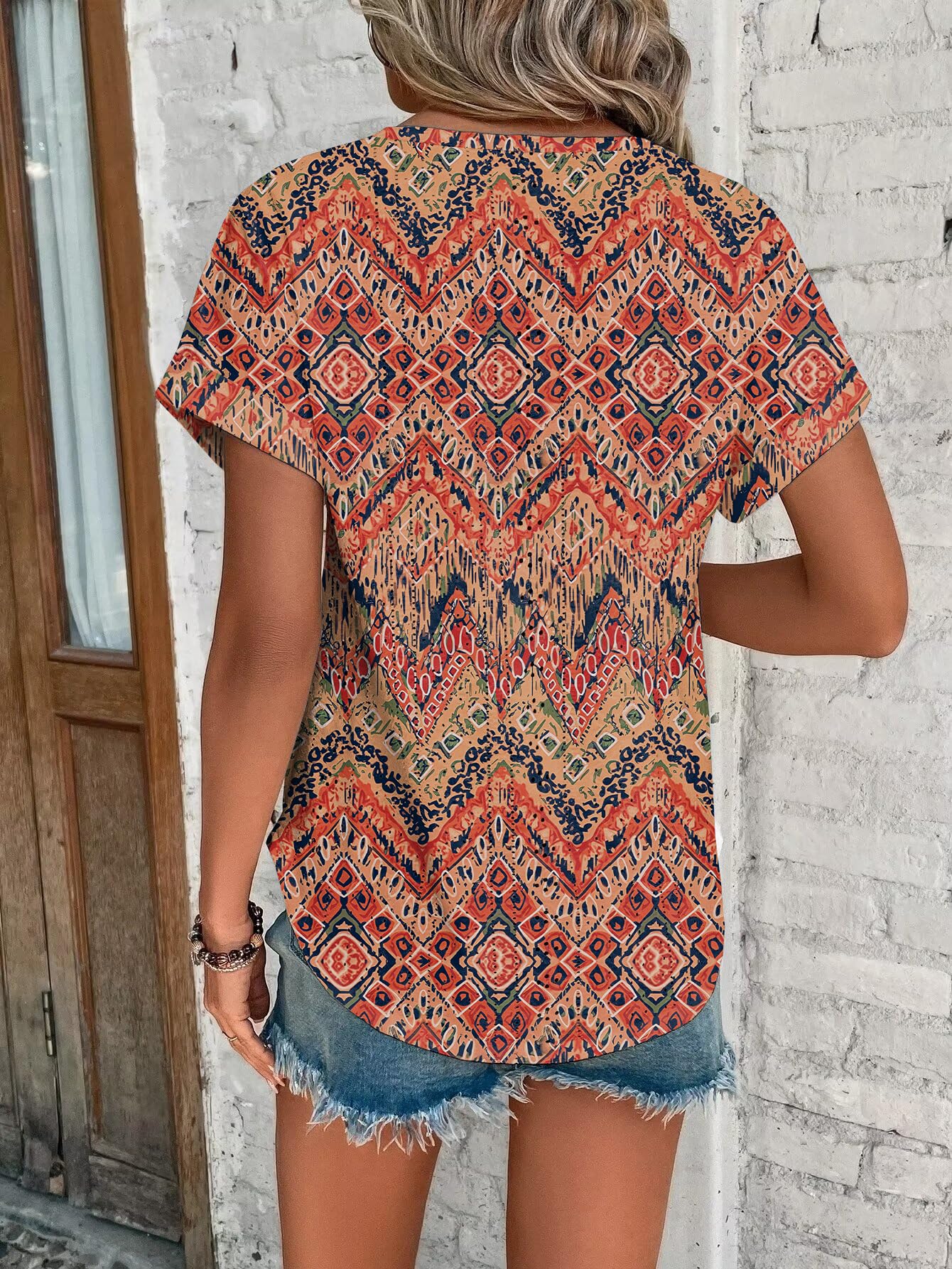 Tomatofrydan Magliette Donna Estive T-Shirt Manica Corta Shirt Elegante Basic Top Casual Tshirt Estiva con Modello Vintage Casual Tee Maglietta Manica Corta