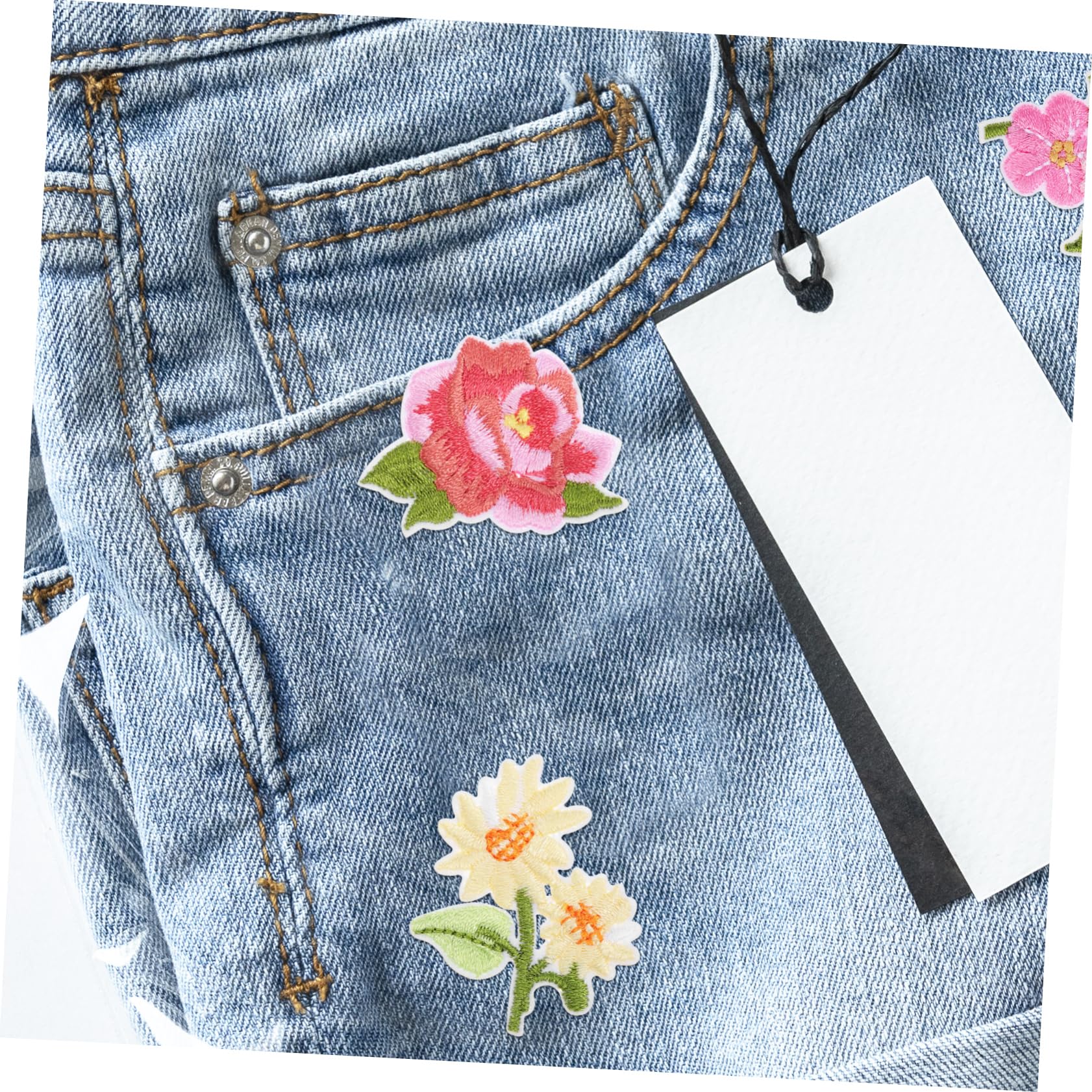 Gadpiparty 5 Set Patch Di Gilet Floreale Cucire Applicazioni Abbellimenti Cucita Impiombata Stiro Toppe Per Borse Applique Per Abbigliamento Toppe Per Cappelli Filo Da Ricamo 14 Pezzi*5