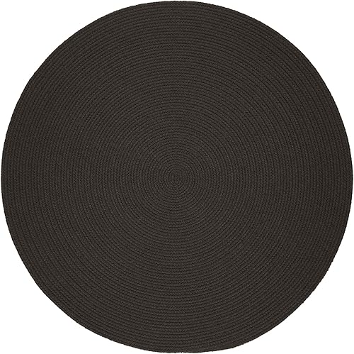 Miniatura 81 de Tapete de interior/exterior, diseño texturado trenzado, tapete reversible, Sintético, Marrón Marrón,Negro -,Azul (Hydrangea Blue),Azul