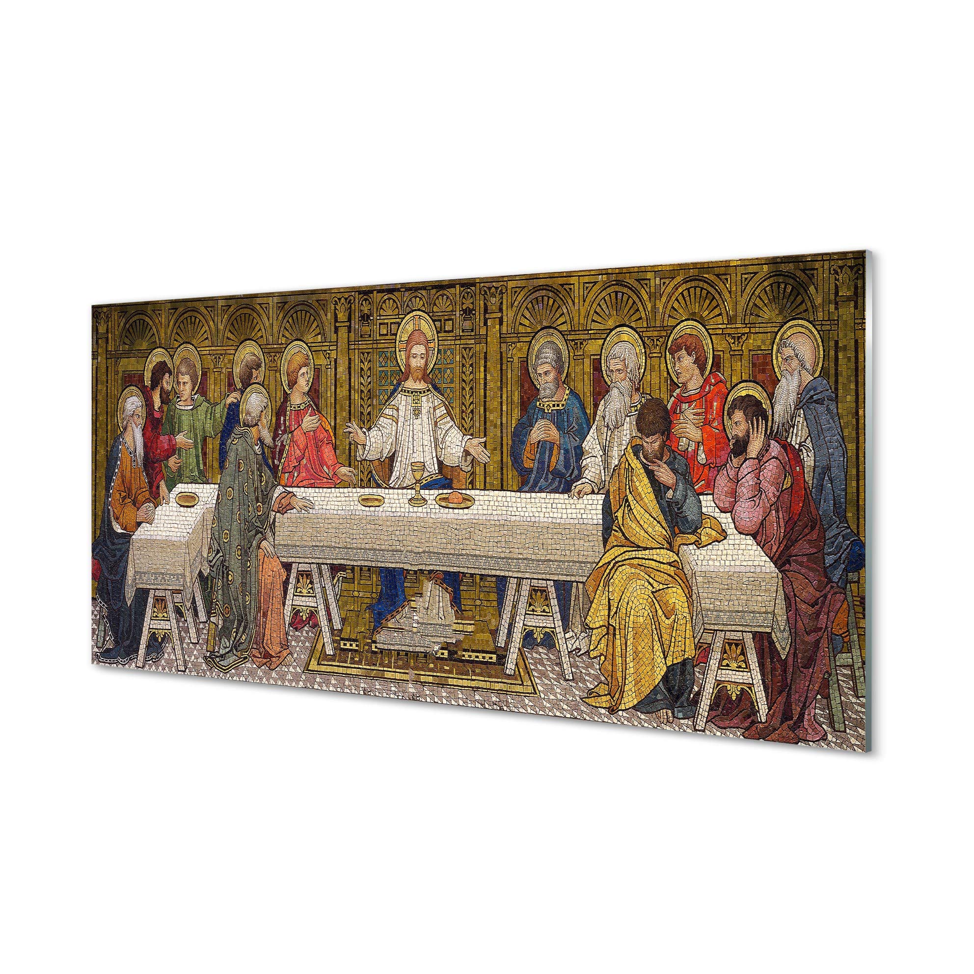 Art Dernier Repas impression sur verre pour sublimer la salle a manger