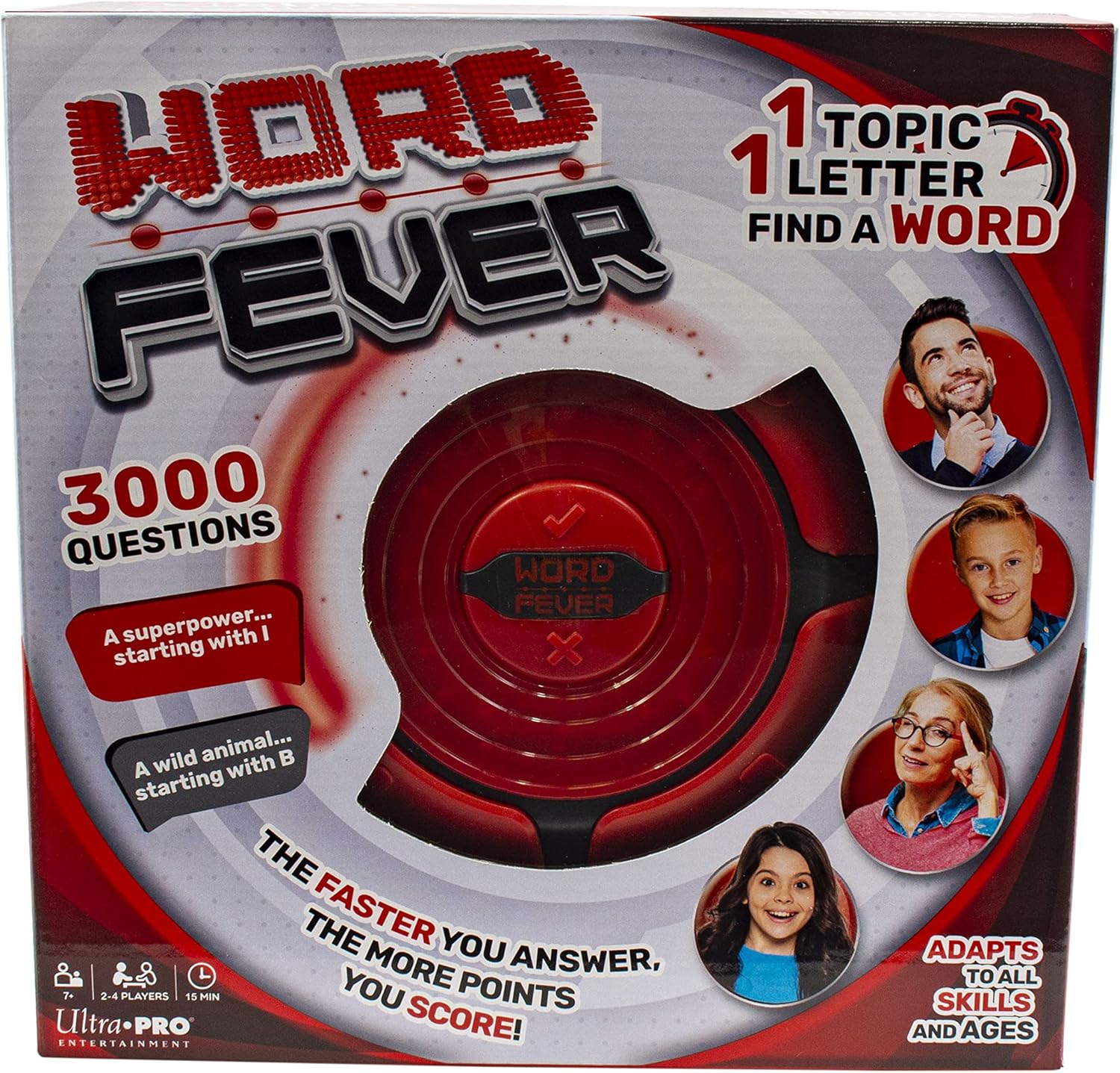 Word Fever - The Electronic Charades Game, Fun Game for Up to 4 Players, Over 250 Fun Filled Topics Ran by The Electronic Game Master, Who Will Answer The Fastest and Score The Most Points