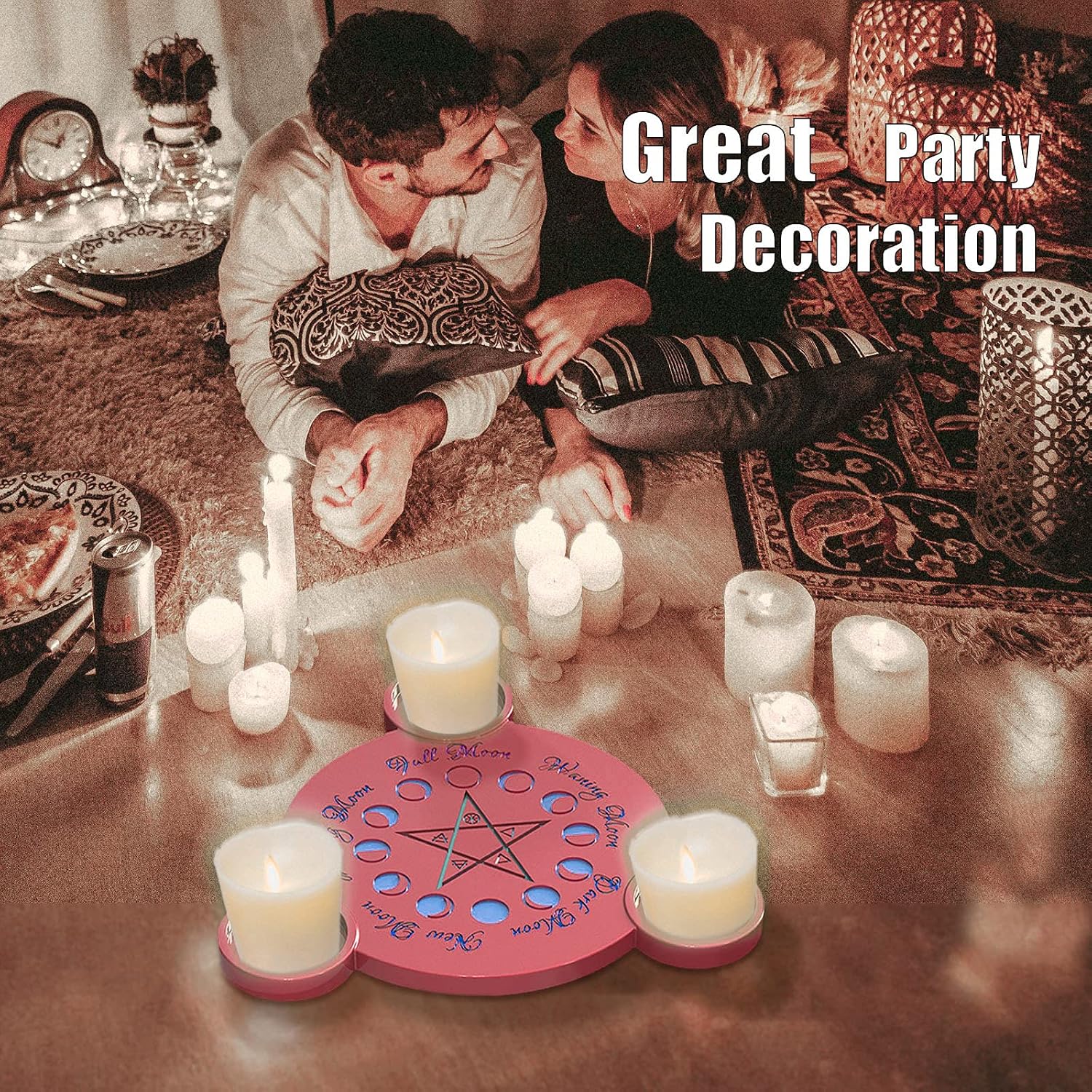 Resin Tray Molds for Candlestick, Large Resin Candle Holder Molds, Lunar Eclipse Tray Molds for Epoxy Resin, Round Resin Coaster Molds, Candle Holder Tray, Large Resin Molds for Home Decoration