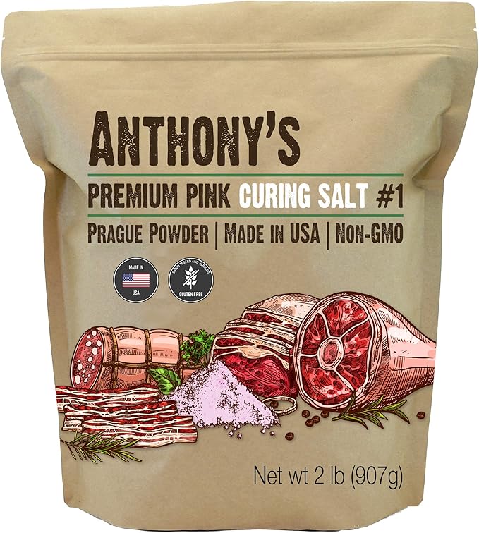 Anthony S Pink Curing Salt No 1 2lbs Quick Cure Prague Powder Amazon Co Uk Grocery