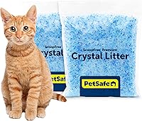 PetSafe ScoopFree Premium Crystal Cat Litter 2-Pack - 5x Better Odor Control, Dust-Free, Fresh Scent, Reusable Tray Compatible