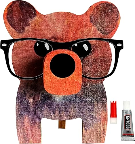 Soporte creativo para lentes de animal, divertido soporte para anteojos para mascotas, bonito soporte de madera hecho a mano para lentes, soporte de