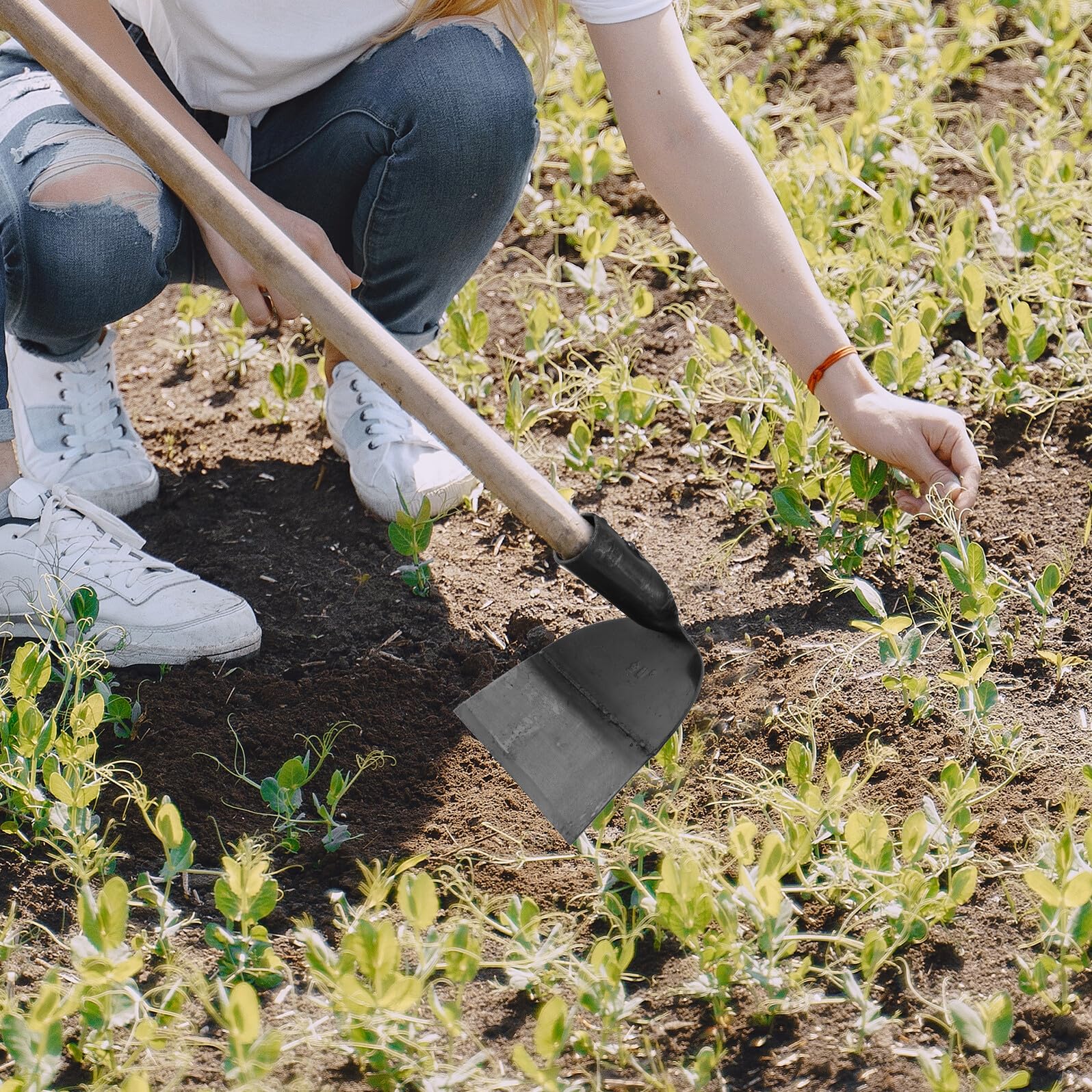 DOITOOL Azada de Jardín de Acero Manganeso Resistente Herramienta de Deshierbe Portátil para Huerto Cabeza de Azada Multifuncional para y Eliminar Malas Hierbas para Labores Agrícolas