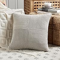 Vista 60 de Fancy Homi - Paquete de 2 fundas de almohada decorativas gris azul pequeño de 14 x 14 pulgadas para sofá, cama, sofá, rústico, estilo granja