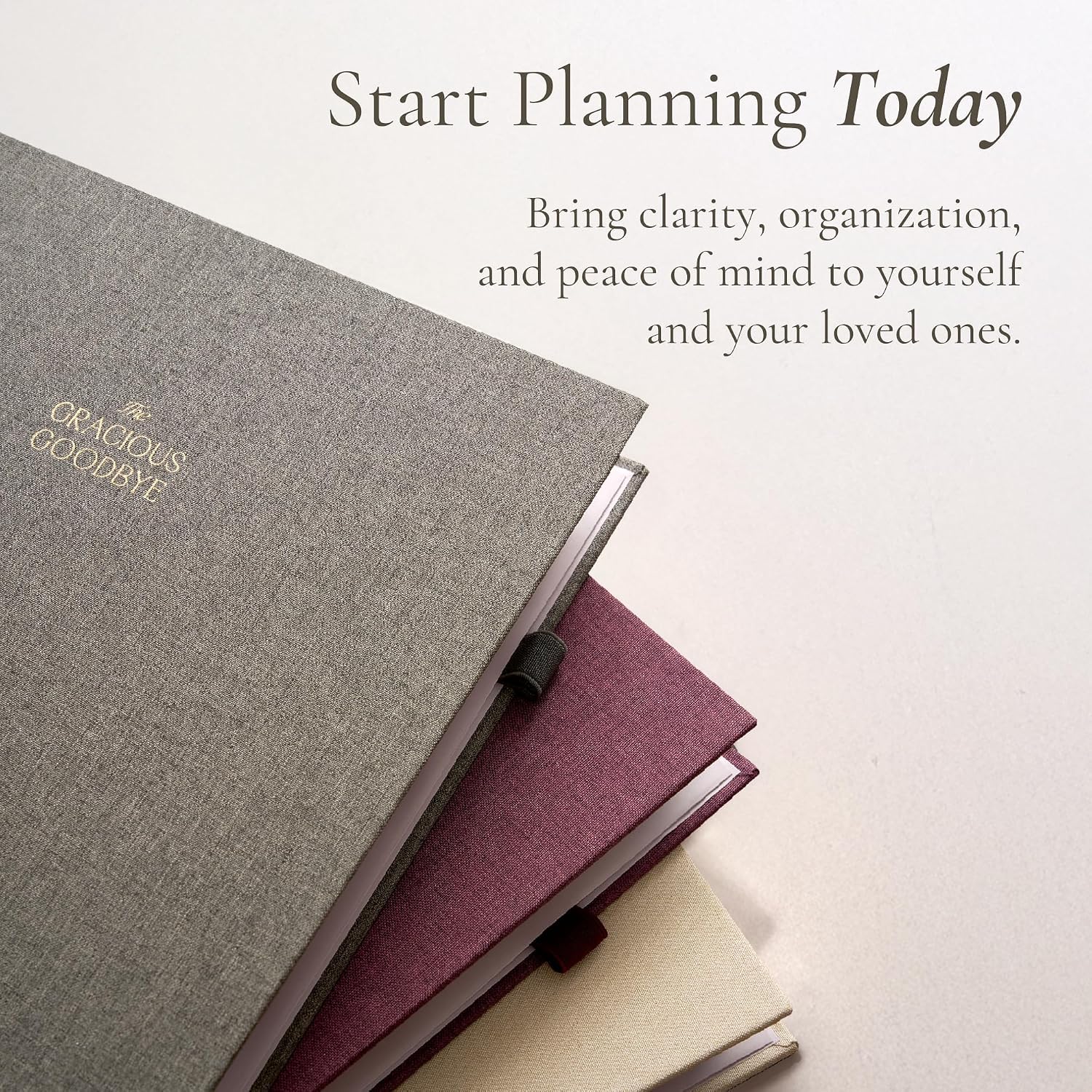 End-of-Life Planner Gracious Goodbye – Thoughtfully Designed Organizer for Final Wishes, Estate Planning, and Family Documents - Gray