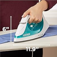 Vista 7 de Black + Decker - Plancha de vapor Xpress, tecnología Smartsteam, Aguamarina, IR05X