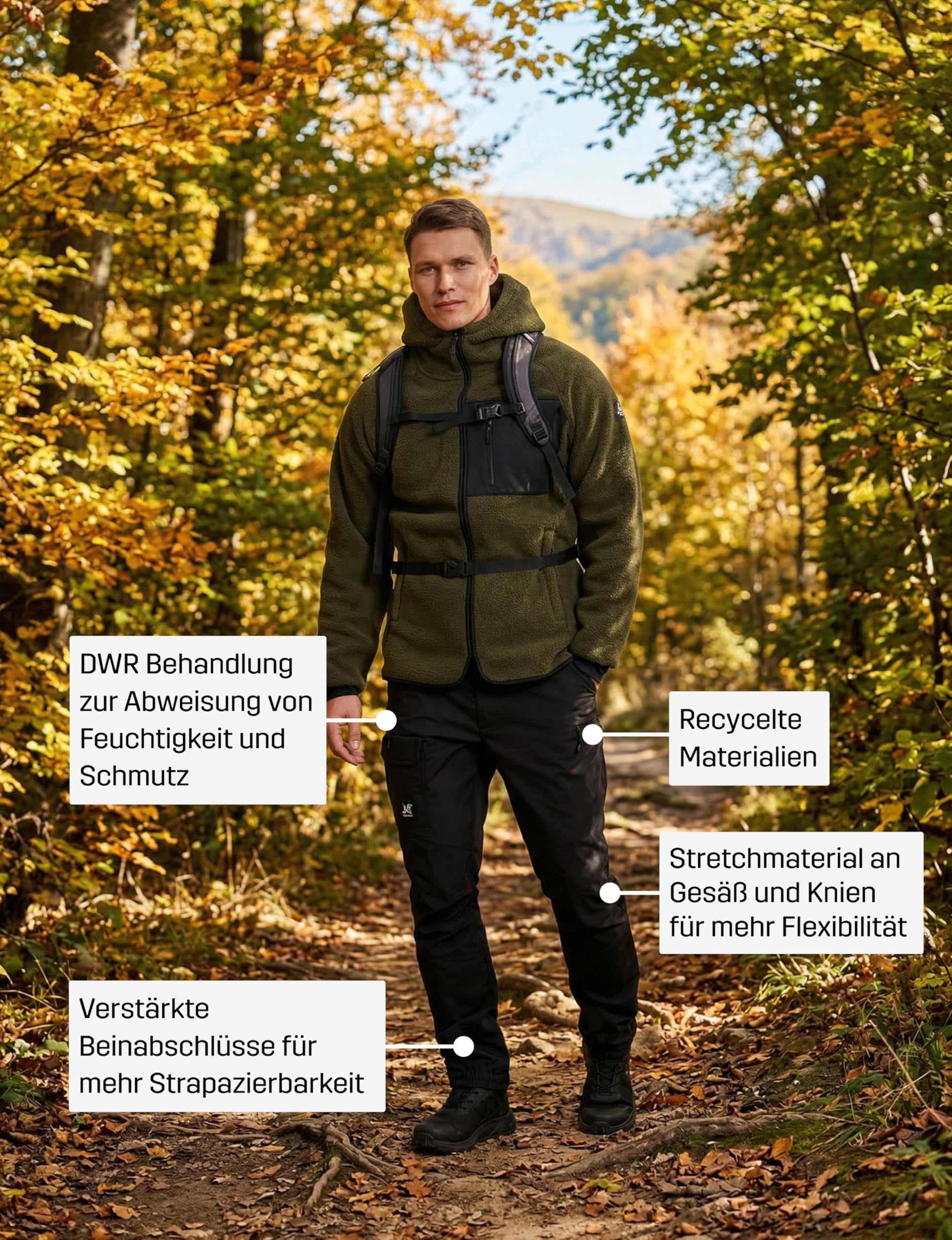 RevolutionRace Nordwand Outdoor Hose für Herren, Hose zum Wandern und für viele Outdoor-Aktivitäten. Robuste und langlebige Wanderhose, Trekkinghose und Arbeitshose für Männer